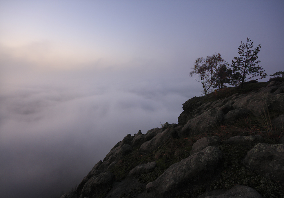 Rocks over clouds - larger format