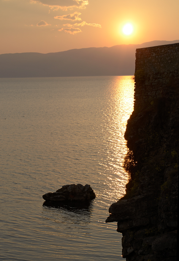 Večer nad Ochridským jezerem - větší formát
