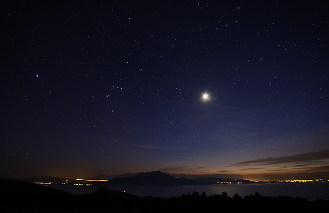 Night over the "Volos Gulf" - smaller format