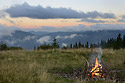Evening on mountains - main link