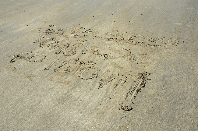 Message in sand - smaller format
