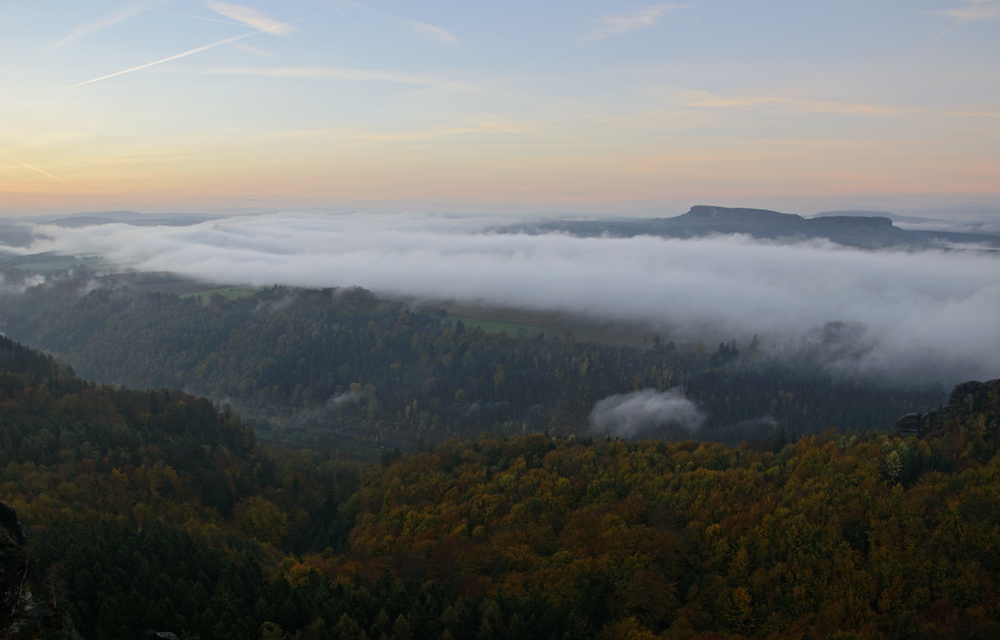 Fog over "Labe" river - larger format