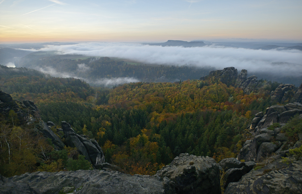 Fog over "Labe" river - larger format
