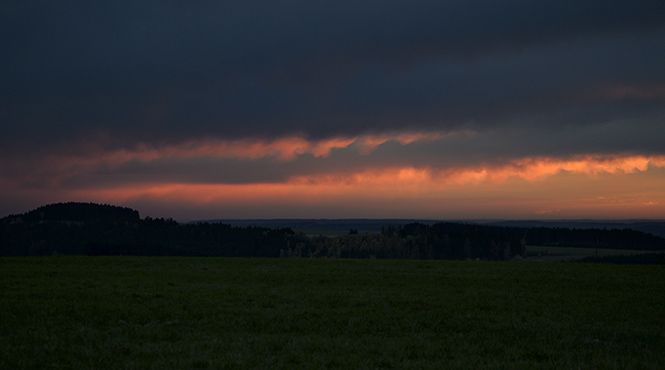 Evening on plains near "Slavn" - smaller format