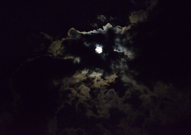 Moon and clouds - smaller format