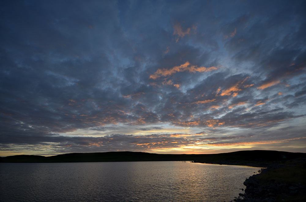 Evening at the lake - larger format