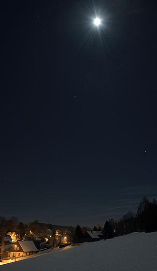 Village under the Moon - smaller format