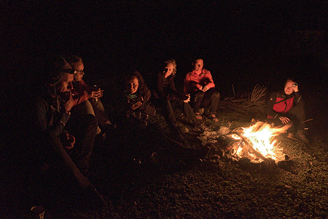 At the fire - smaller format