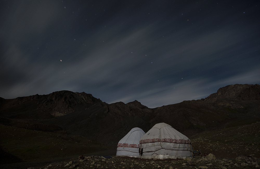 Mountains in moonlight - larger format