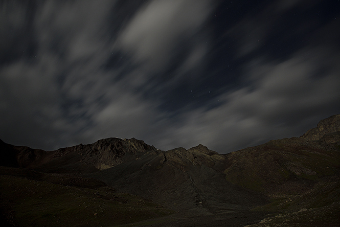 Mountains in moonlight - smaller format