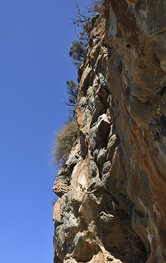 Wall above the cave - larger format