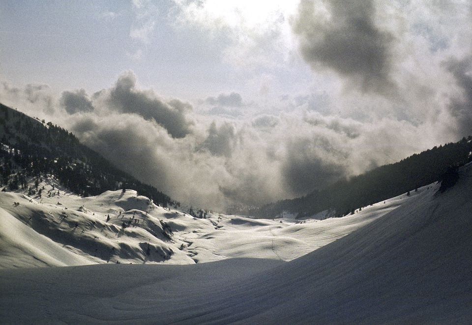 Descent into clouds - larger format