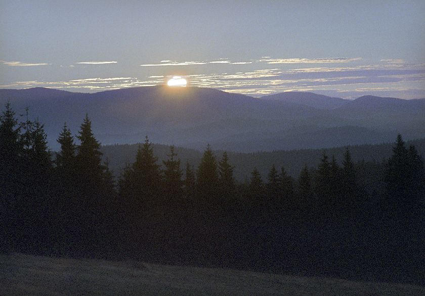 Vchod Slunce nad Rudohom - vt formt