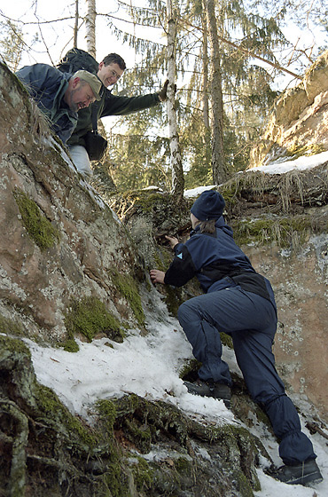 Walking the rocks - smaller format