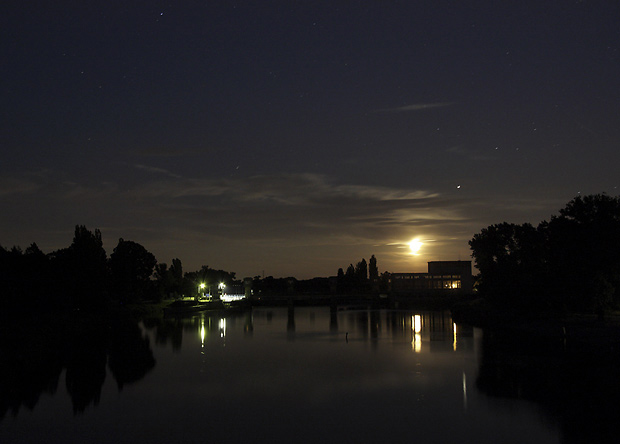 The Moon over the Labe river - smaller format