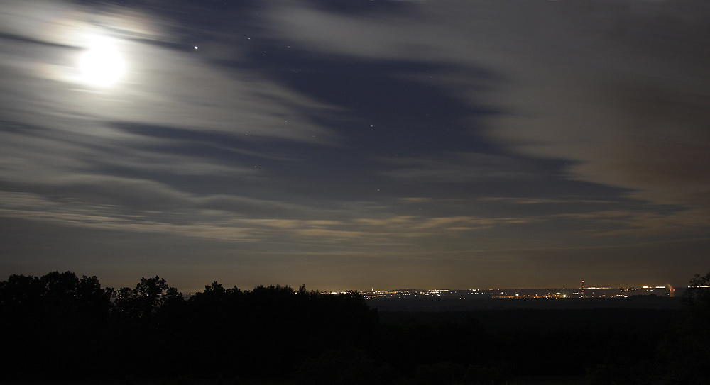 The Moon over Prague - larger format