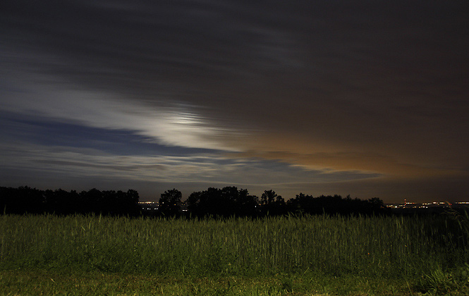 The Moon over the landscape - smaller format