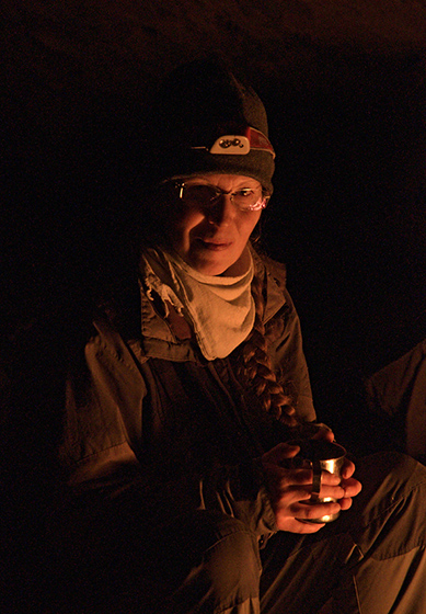At the fire - smaller format
