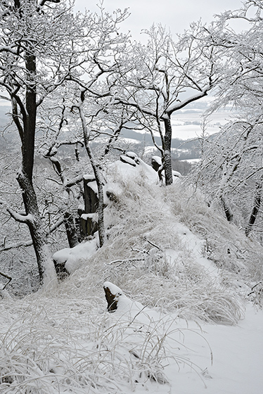 "Saddle Hill" in white - smaller format